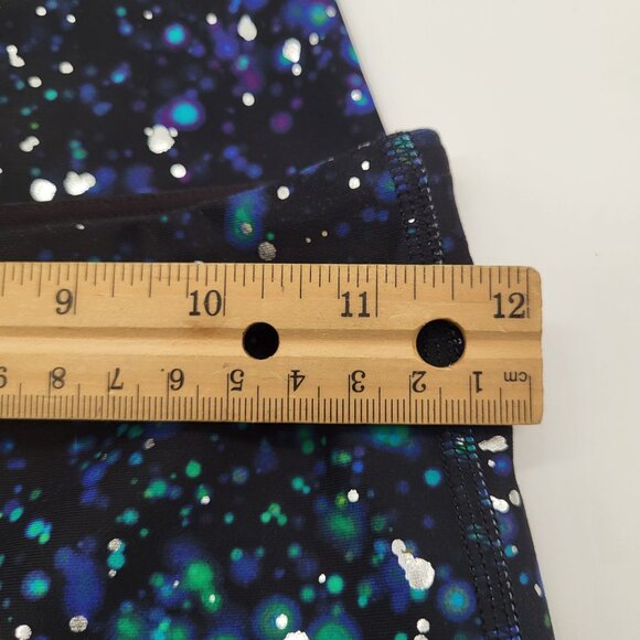 OLD NAVY ACTIVE POWERSOFT HIGH RISE 7/8 LEGGING GO DRY SMALL BLACK FOIL DAMASK - Picture 5 of 8